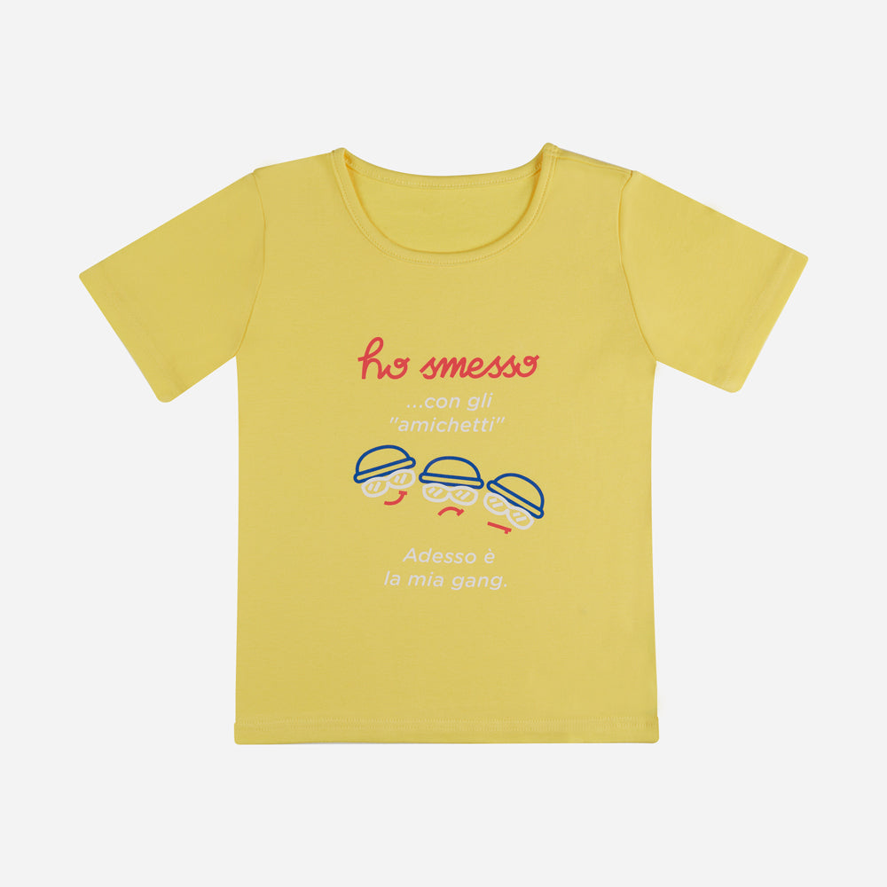 T-Shirt Bimbo Gialla “Gang”