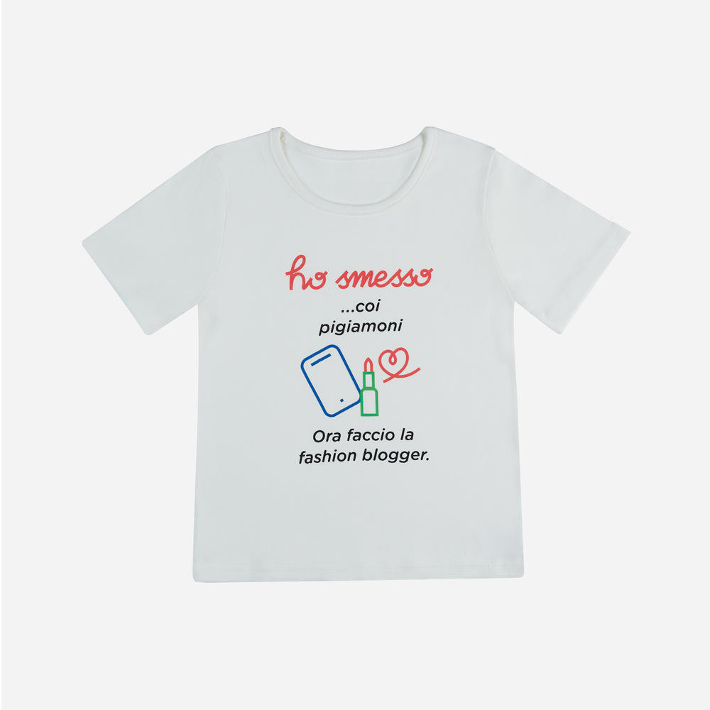 T-shirt Bambina Bianca “Fashion Blogger”