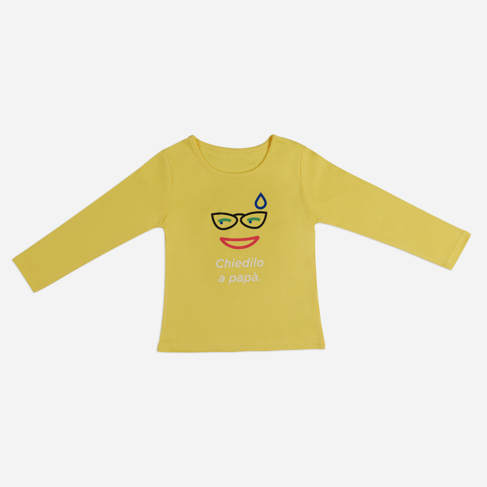 Pigiama Donna Giallo “Chiedilo a Papà” set 2 pezzi