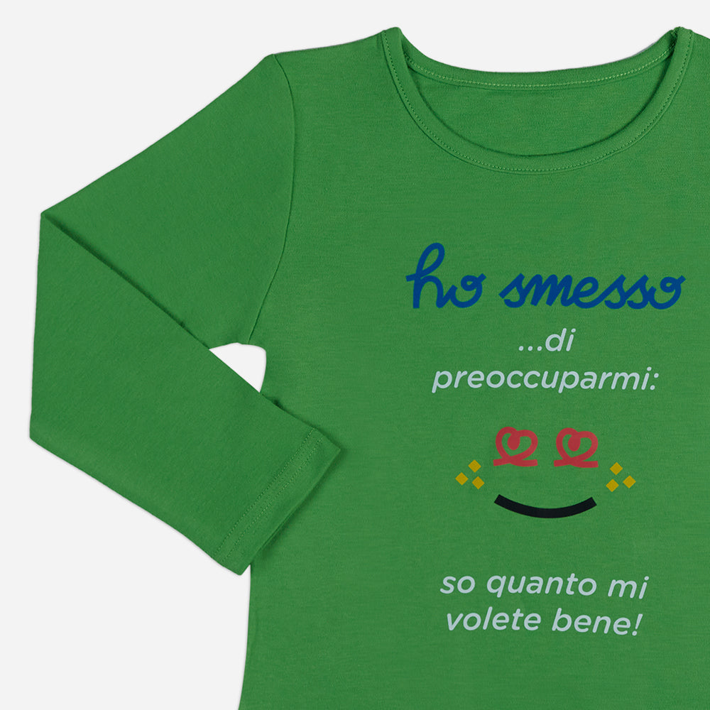 Pigiama Bambino verde “Bene” ser 2 pezzi