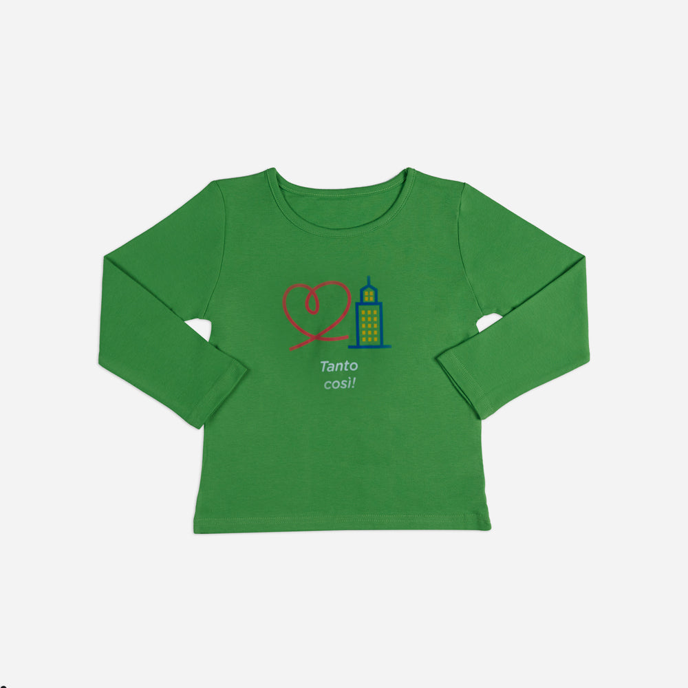 Pigiama bambina verde “tanto così” due pezzi