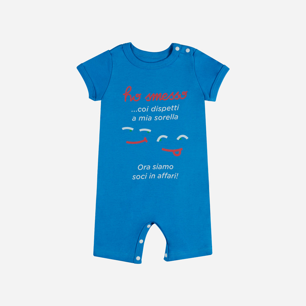 Blue Newborn Romper “Socio”