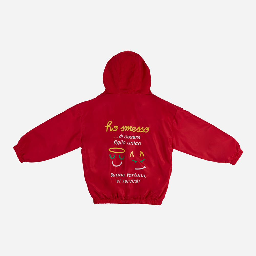 Children's Unisex Windbreaker "Good Luck" Red
