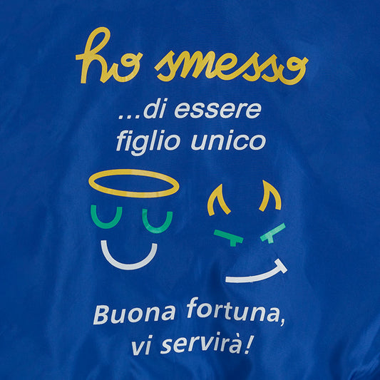 Giacca a vento bambini Unisex “Buona Fortuna” Blu