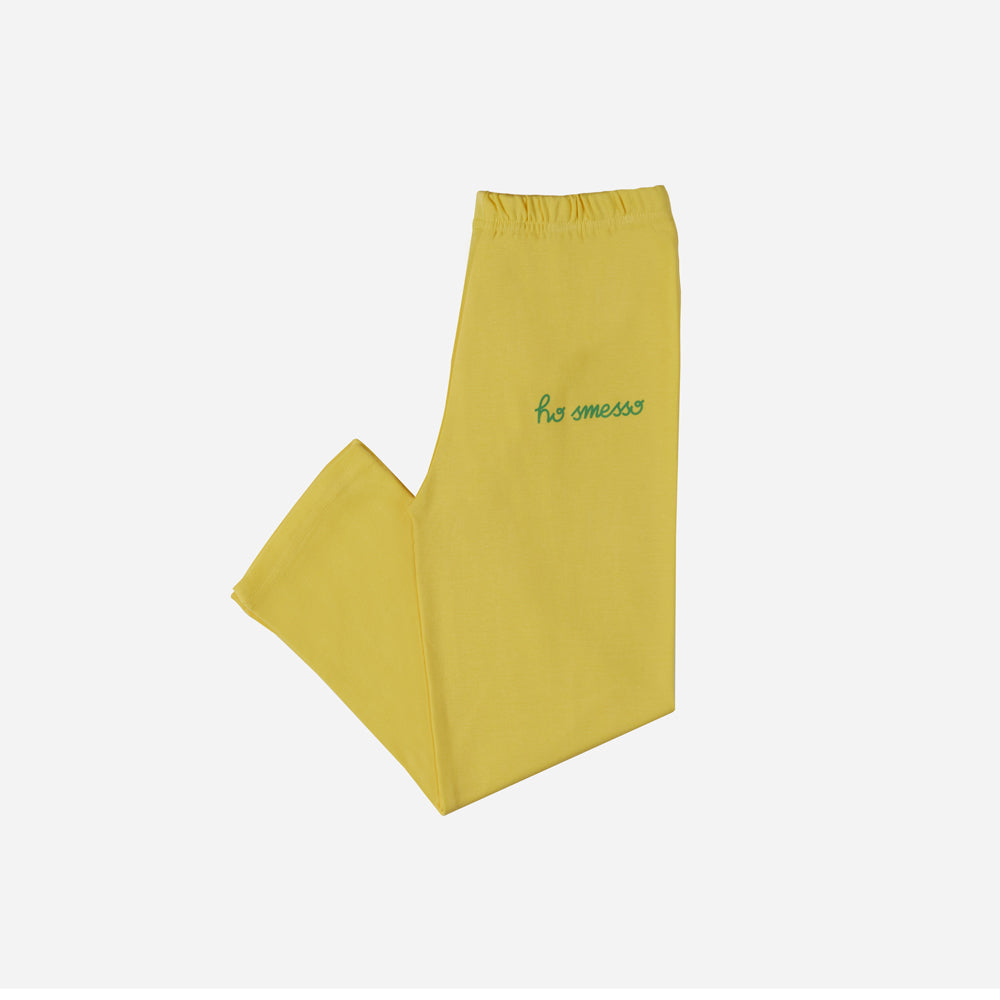 Men's Yellow Pajamas "Ask Mum" 2-piece set