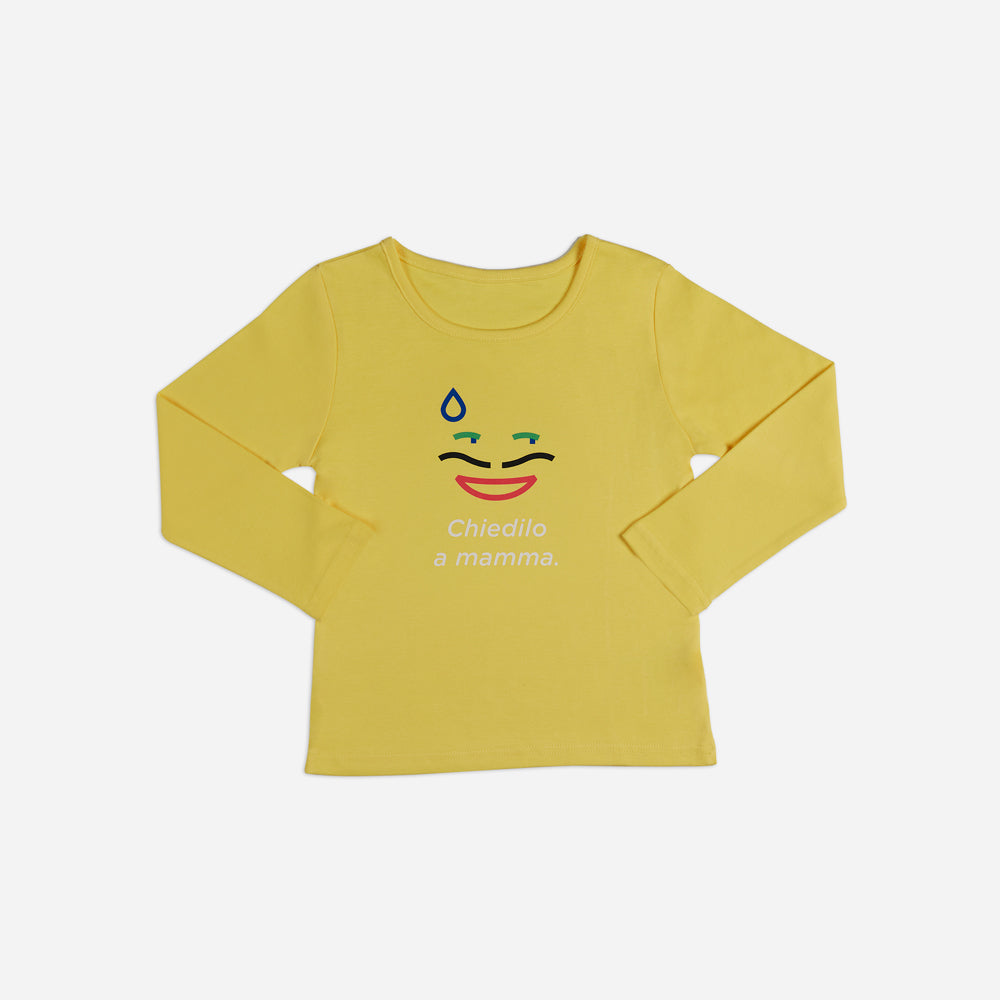 Men's Yellow Pajamas "Ask Mum" 2-piece set