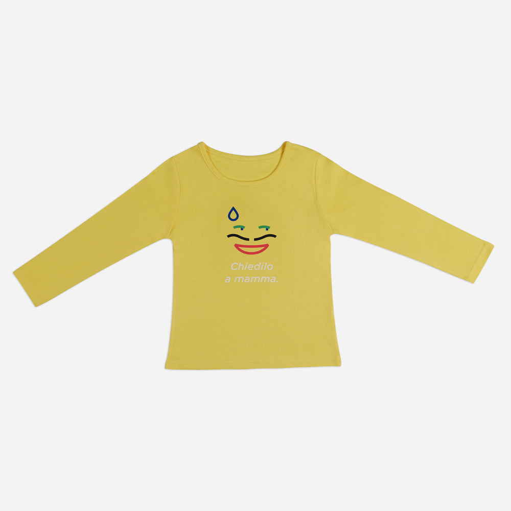 Men's Yellow Pajamas "Ask Mum" 2-piece set