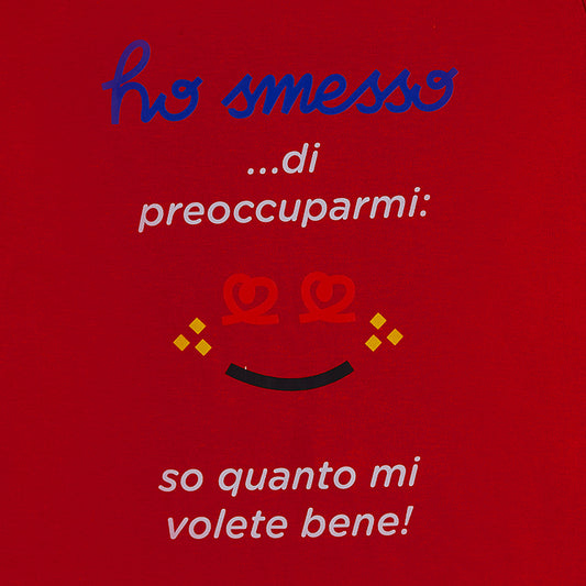 Pigiama Bambino rosso “Bene” set 2 pezzi