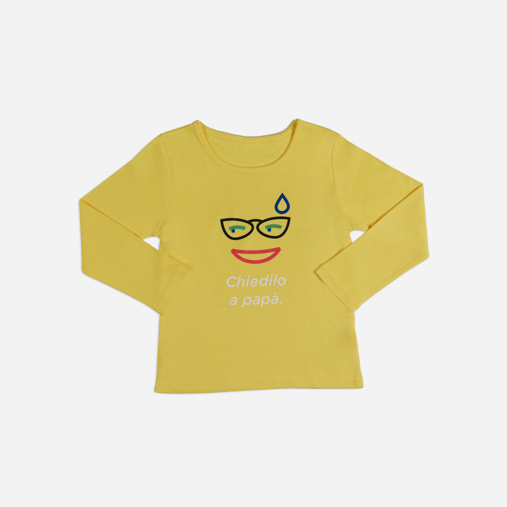 Pigiama Donna Giallo “Chiedilo a Papà” set 2 pezzi