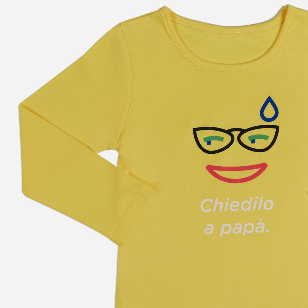Pigiama Donna Giallo “Chiedilo a Papà” set 2 pezzi